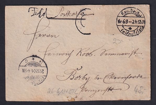Cartoline postali: Handgemalt: Kappeln, Ortsansicht mit Haf – Usato da Berlin venduto da bartko-reher 1