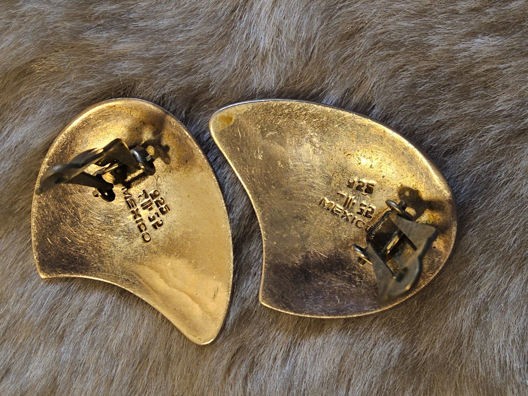 Boucles d'oreille: Vintage Sterling Silber Mexiko Ohrclips – D'occasion à Zürich par Aleick 1