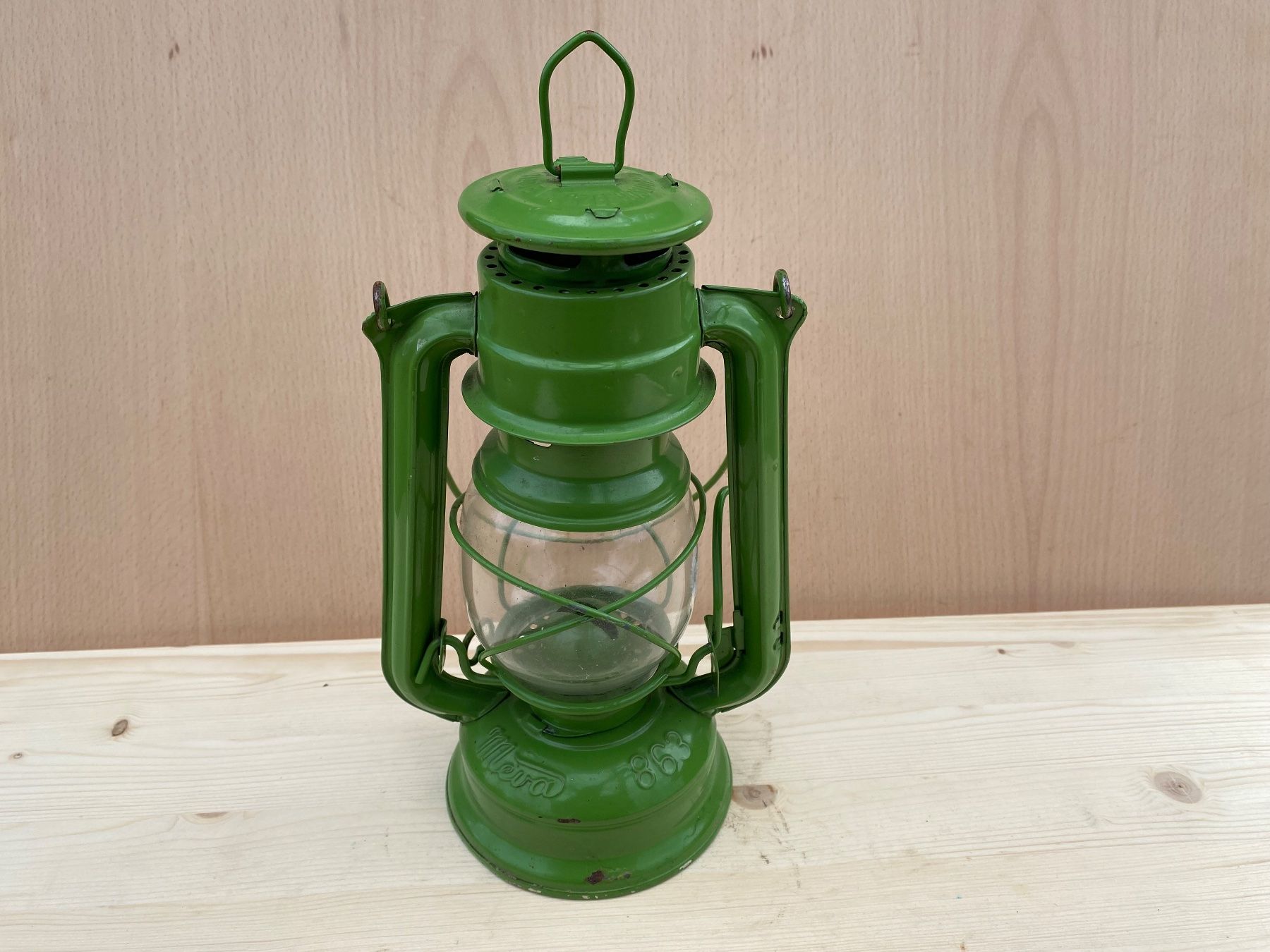 Lampade: schöne alte Meva Petrollampe / Sturmlampe – Usato da Feldbach venduto da Olive1 1