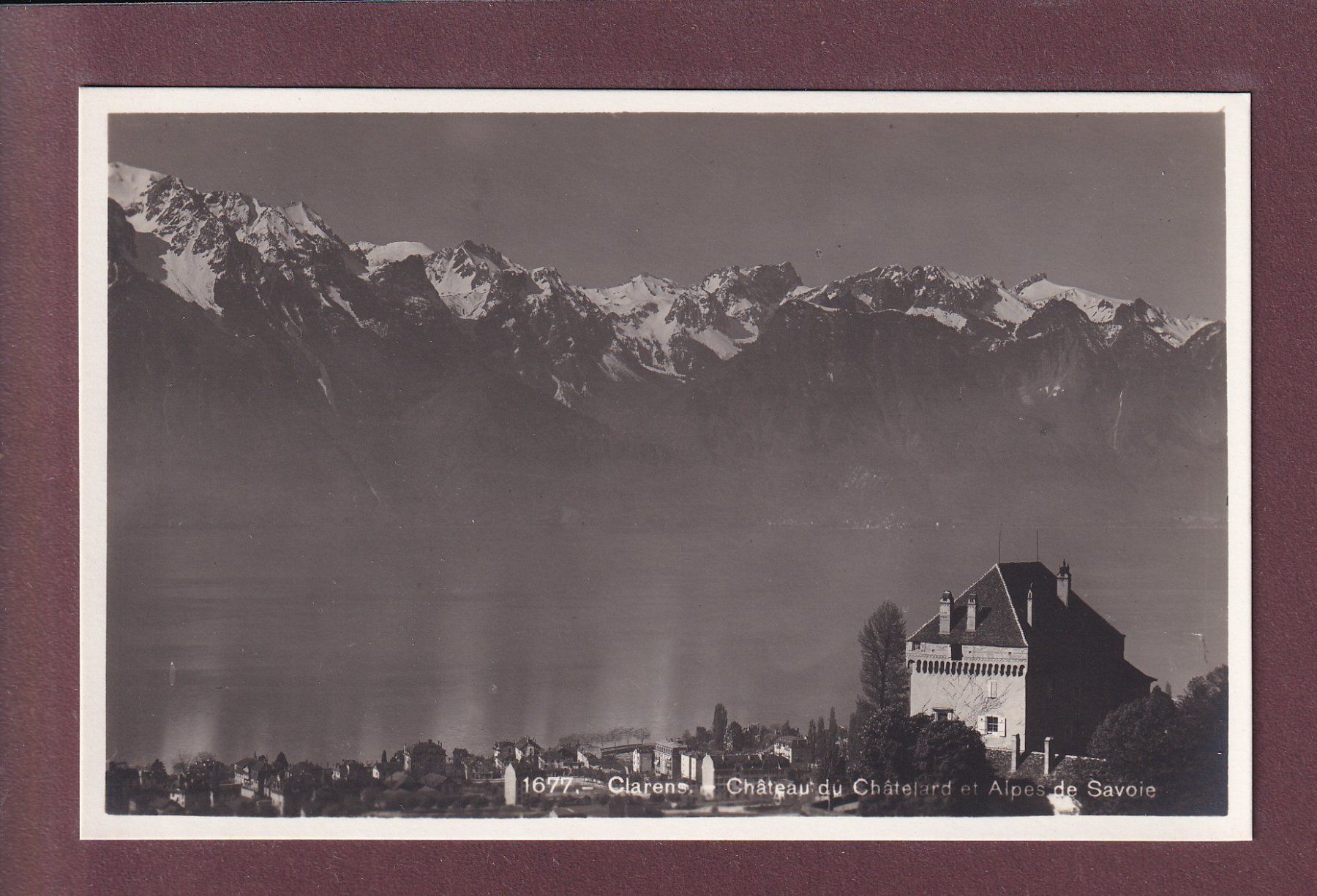 Cartoline postali: CLARENS - Château du Châtelard – Usato da Pully venduto da nicecards