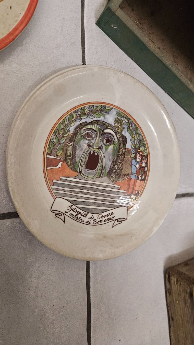 Lot 6 Assiettes Céramique Autogrill Frascati Anni 80 – Buon Ricordo – Neuves