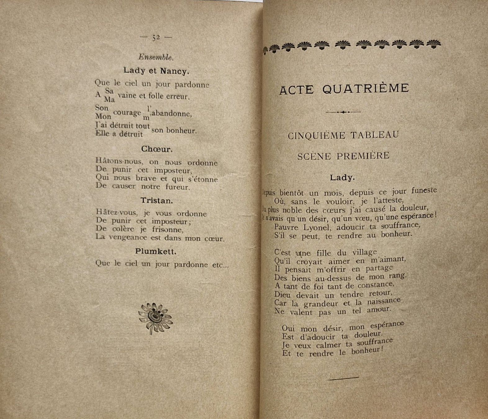Théatre de Fribourg (1904): Opéra MARTHA de Flotow (D'occasion) à Bern ...