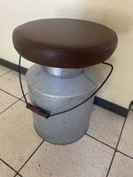 Upcycling Milchkannen - Hocker mit Stauraum