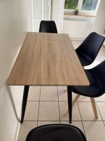 Esstisch Set mit 4 Stühlen Holznachbildung Schwarz Gebraucht