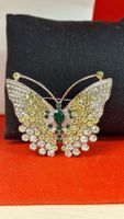 Brosche Schmetterling mit Steinen Silber Farbe