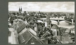 AK Basel BS St.Alban, Vorstadt und Kirche ≈ 1958 