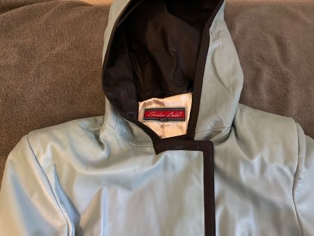Helle Damen Lederjacke mit Kapuze, Grösse 42, neuwertig