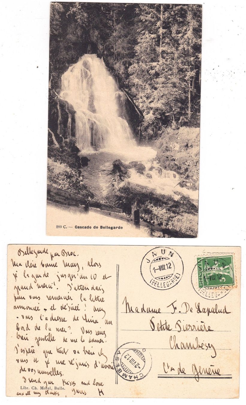 Cartoline postali: Cascade de Bellegarde – Usato da La Tour-de-Peilz venduto da amjust