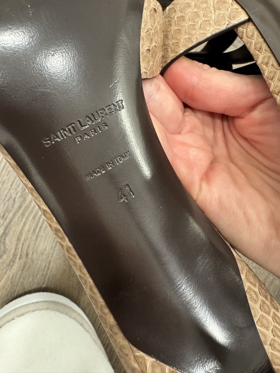 Saint Laurent Scarpe da donna: Saint Laurent Tribute Mules, size 41, Python leather – Usato da Thonex venduto da Lux_brands01 5