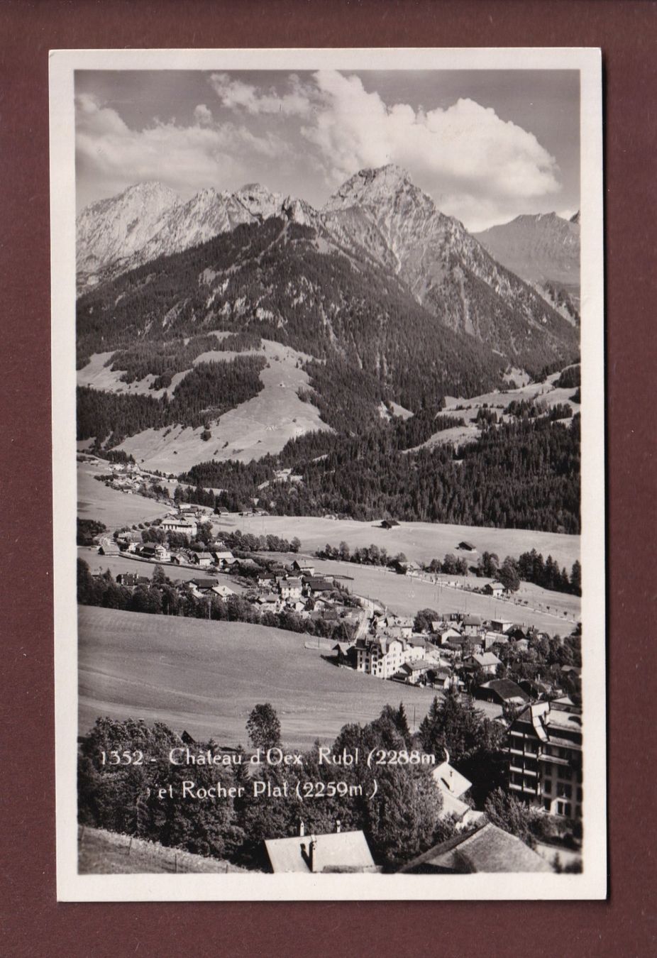 Cartoline postali: CHÂTEAU D'OEX - Rubli et Rocher Plat – Usato da Pully venduto da nicecards