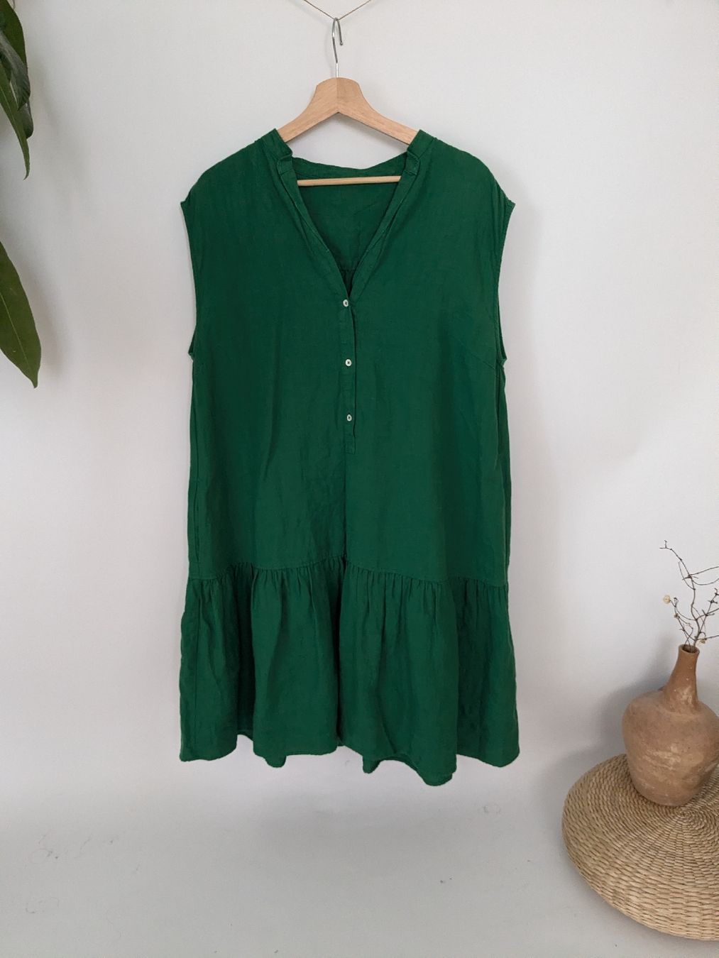 Vestiti: Leinenkleid kurzarm grün  Grösse XL  – Usato da Rorschach venduto da olg_5qq2 1