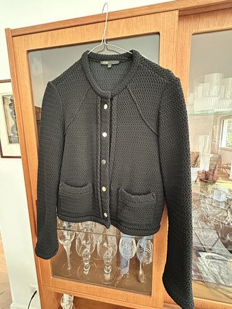 Veste en maille Maje noire boutonnée taille 36
