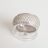 Silberring 925 mit Zirkonia Steinen, Grösse 18.2 mm💍