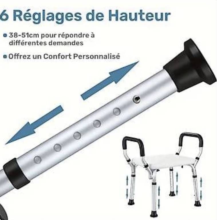 Fauteuils de soin: Siège de douche réglable, neuf – D'occasion à Marchissy par trilud 3