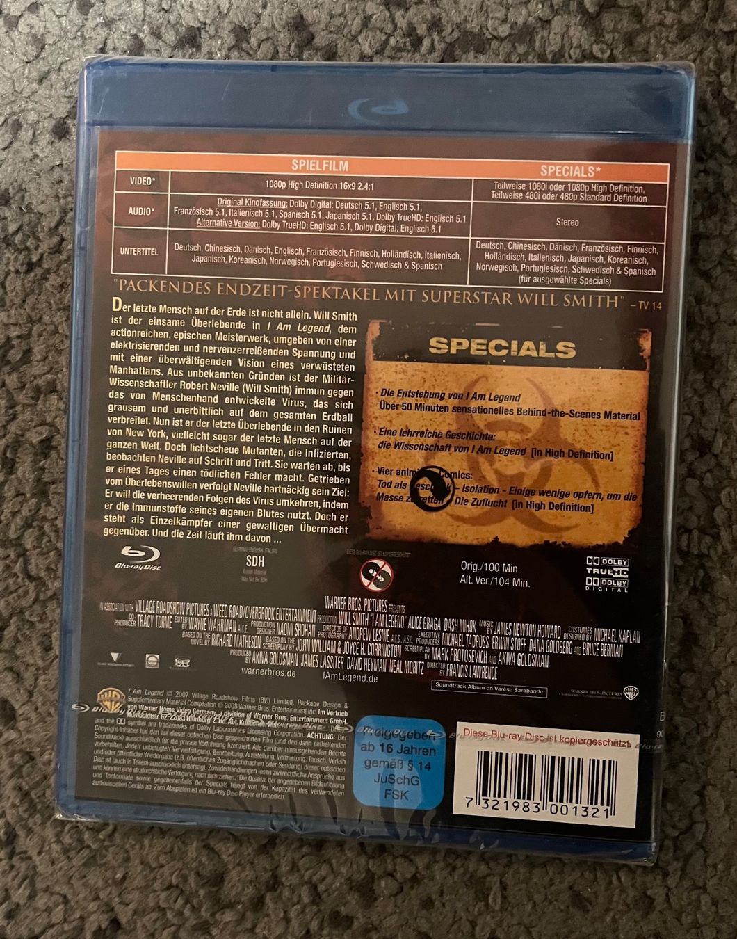 Alle DVDs: I Am Legend (Blu-ray Disc) – Neu und originalverpackt aus Au ZH von Comeback_Q 2