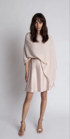 Piqyourdress🐚edler Kaschmir-Poncho faded blush