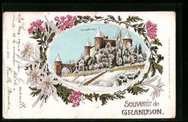 Litho Grandson, Le Château, Winteridyll