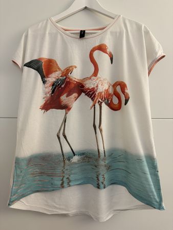 MARCCAIN T-Shirt Flamenco Print Weiss N5