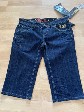 MOGUL Damen Jeans Shorts in Gr. 30, Blau, NEU