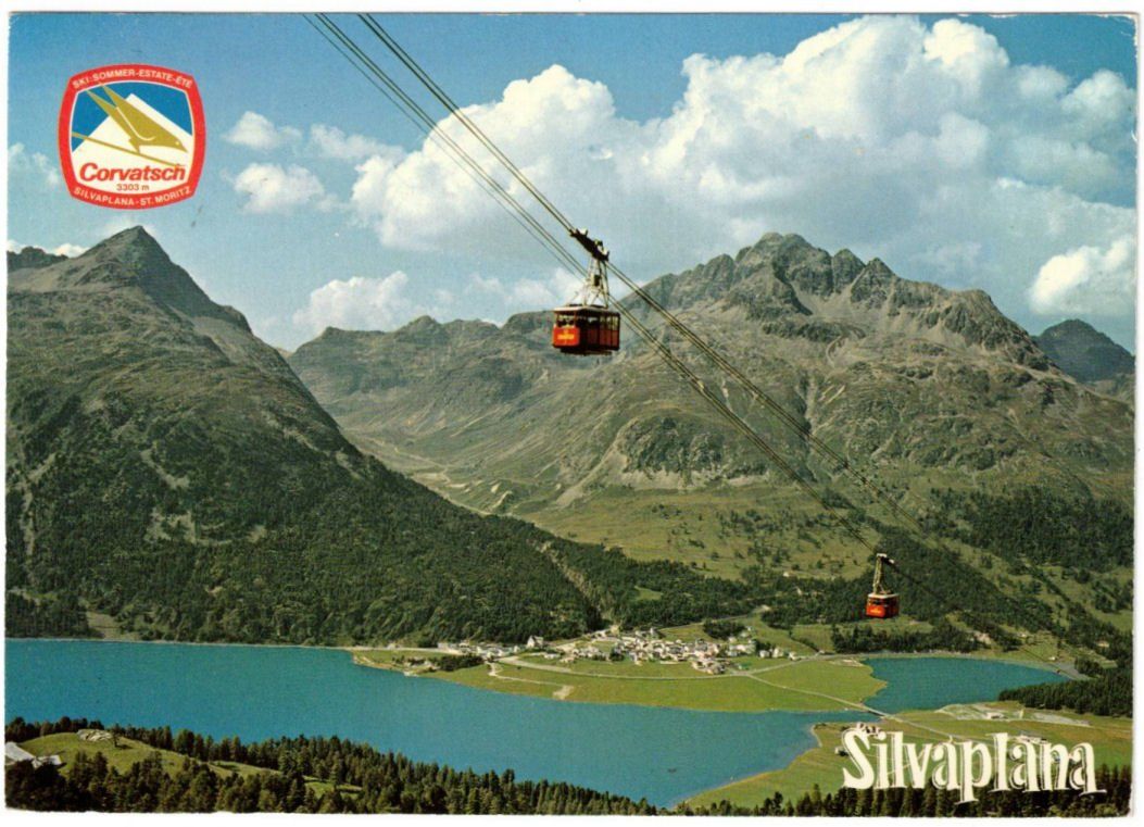 Ansichtskarten: Silvaplana - Luftseilbahn Corvatsch – Gebraucht aus Binningen von Mountainrider