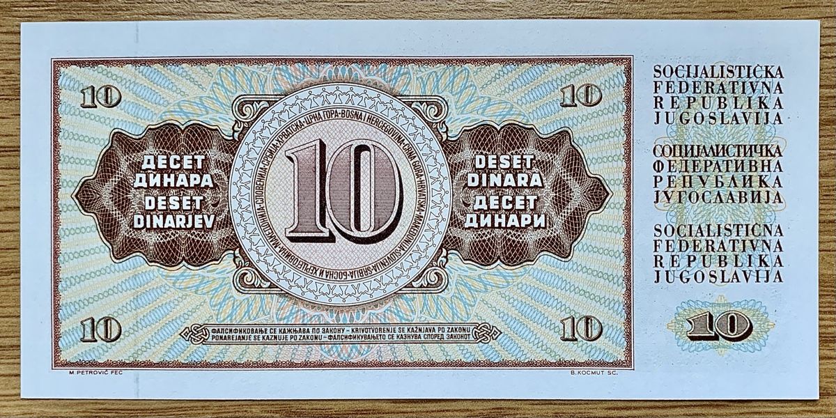 Banknoten: 10 Dinara Jugoslawien 1978!!! UNC!!! – Neu (gemäss Beschreibung) aus Oberentfelden von NunoLouro 1
