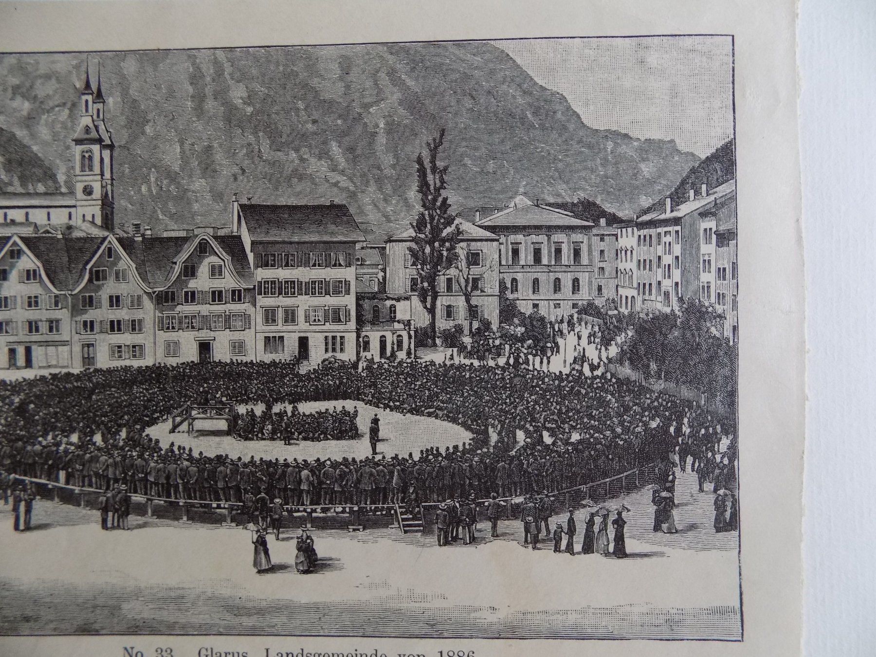 Incisioni: Glarus Landsgemeinde von 1886 – Usato da Risch venduto da Antikfee 4