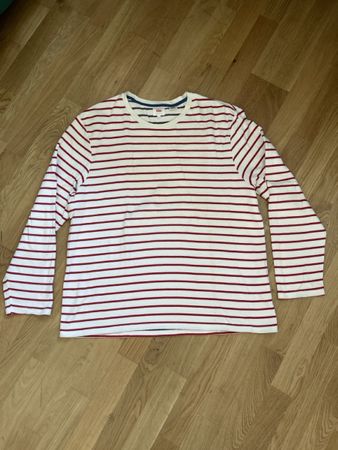 Rot Gestreiftes Langarmshirt, Unisex, Top Zustand, Gr. XXL