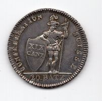 (2975) Waadt, 20 Batz, (½ Taler) 1810, Super, stgl