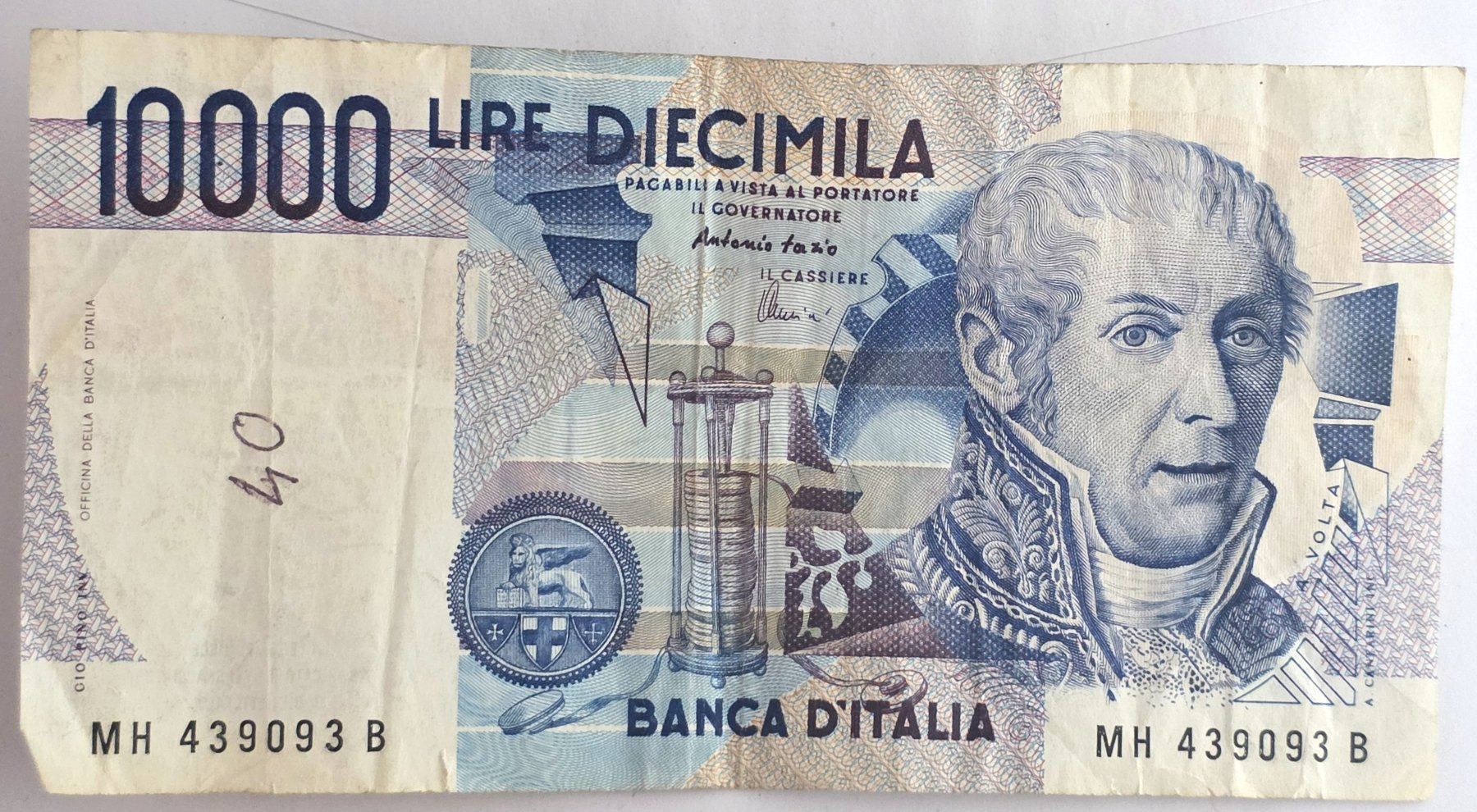 Banconote: ITALIEN 10.000 LIRE – Usato da winterthur venduto da CoinPassion