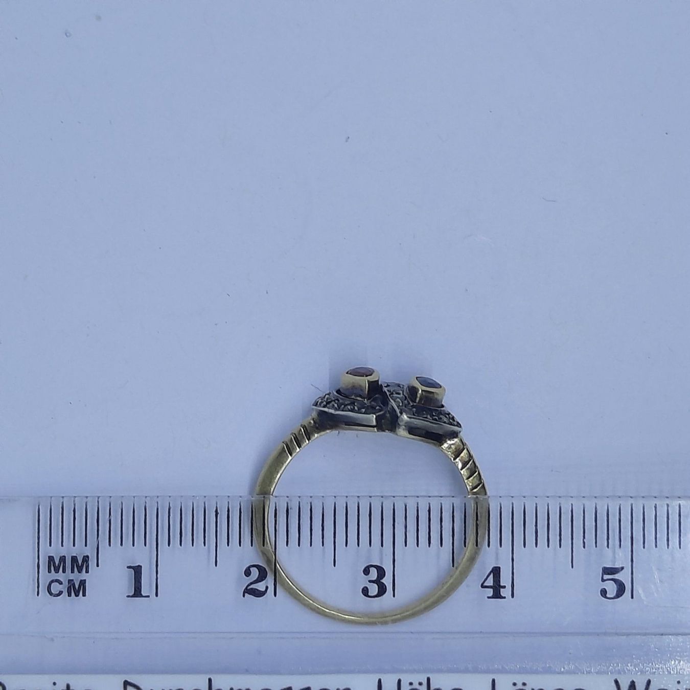 Anelli: Bezaubernder Goldring mit diversen Edelsteinen – Usato da Unterägeri venduto da Altgoldschmuck 7