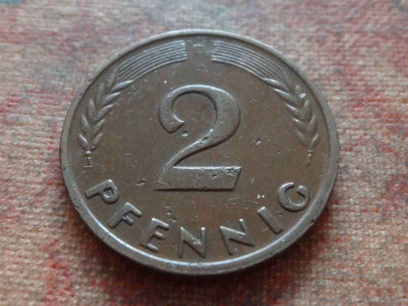 Alle Münzen: DEUTSCHLAND 2 Pfennig 1958 – Gebraucht aus Romanel-sur-Lausanne von Swift13 1