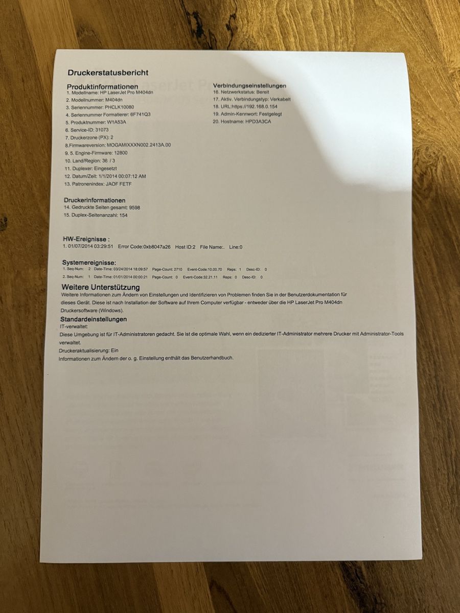 Hewlett Packard Drucker: HP LaserJet Pro M404dn - Top Zustand! – Gebraucht aus Oberaach von  3