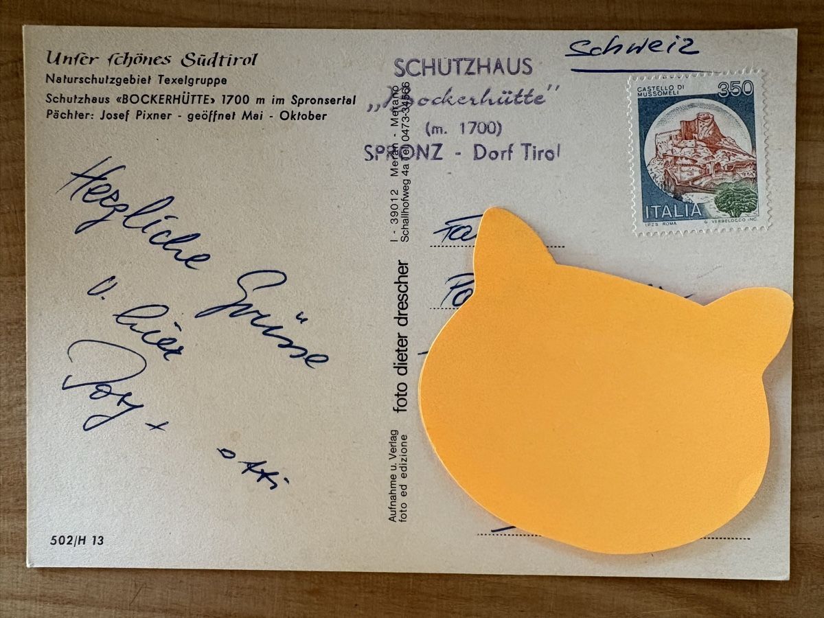 Cartoline postali: AK von Bockerhütte in Spronz Tirol – Usato da Rümlang venduto da Kartenpost1 1