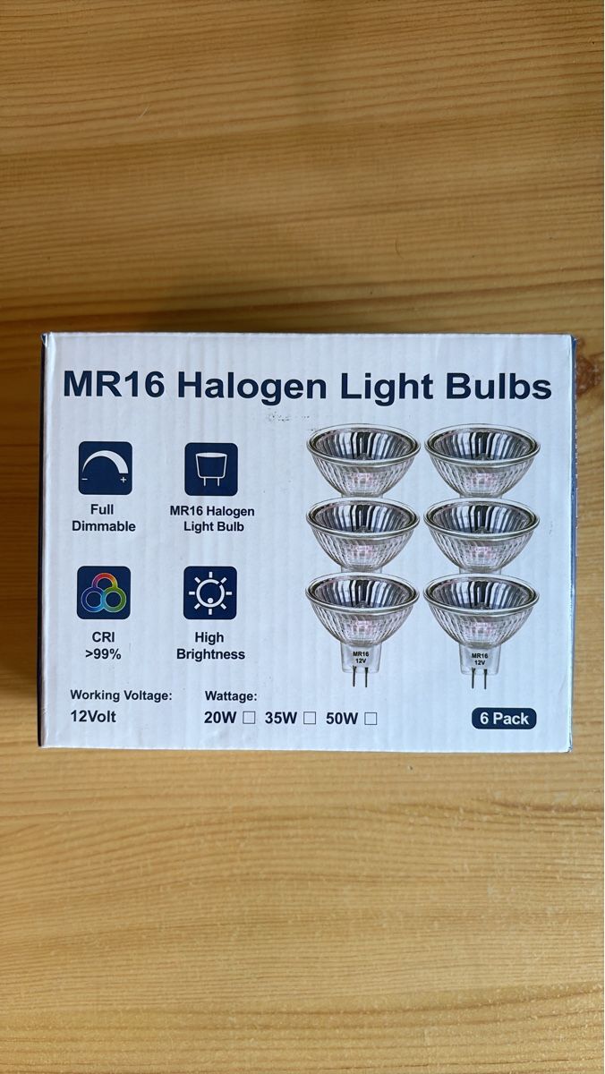 Lampade: MR16 Halogen Light Bulbs 6 Pack 12V Dimmable neu – Nuovo e nell'imballaggio originale da Rümlang venduto da Budan01