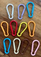 11x Karabiner Bunt zum Basteln , Neu