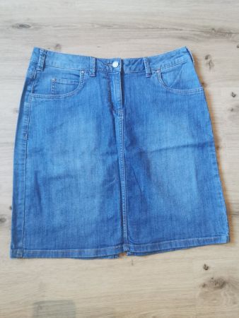 Damen Jeansrock Knielang