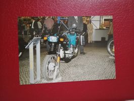 Photokarte Motorrad Ausstellung BMW
