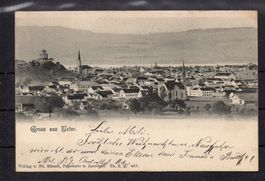 Gruss aus Uster ZH, 1901, ʘ Uster + Glarus