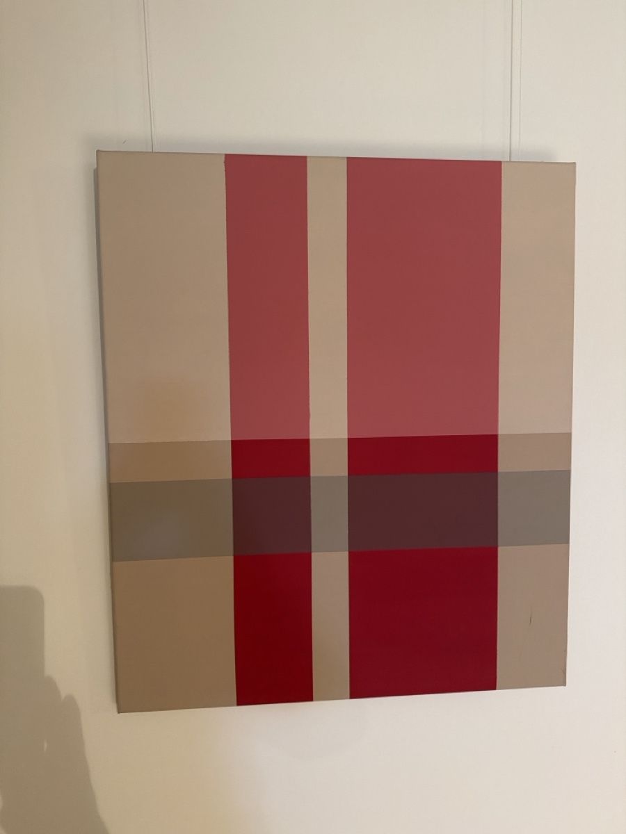 Posters & Illustrations: Abstraktes Bild gemustert rot beige  – D'occasion à Oberwil b. Zug par hallihallo12 1