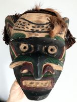 alte Indianer Maske Bella Coola Northwest Coast Höhe 27,5 cm
