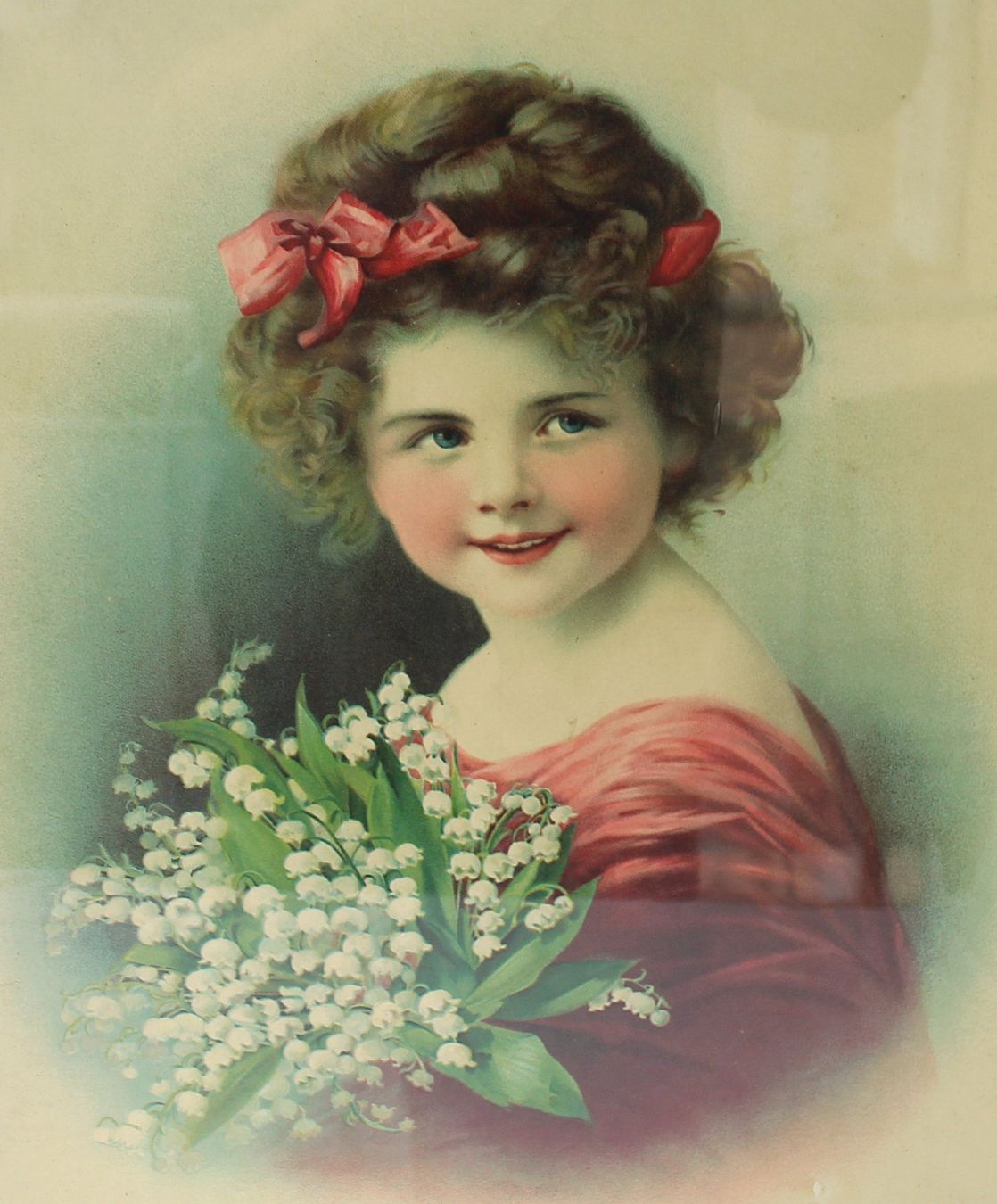 Grafica & Litografie: 2 Chromolithographien Kinderbilder mit Hund + Maiglöckchen – Usato da Zürich venduto da Auctionata 4