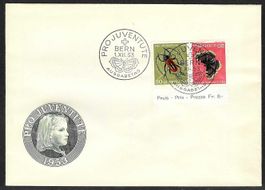 1953, K44 auf illustriertem und unadr. FDC (15818)