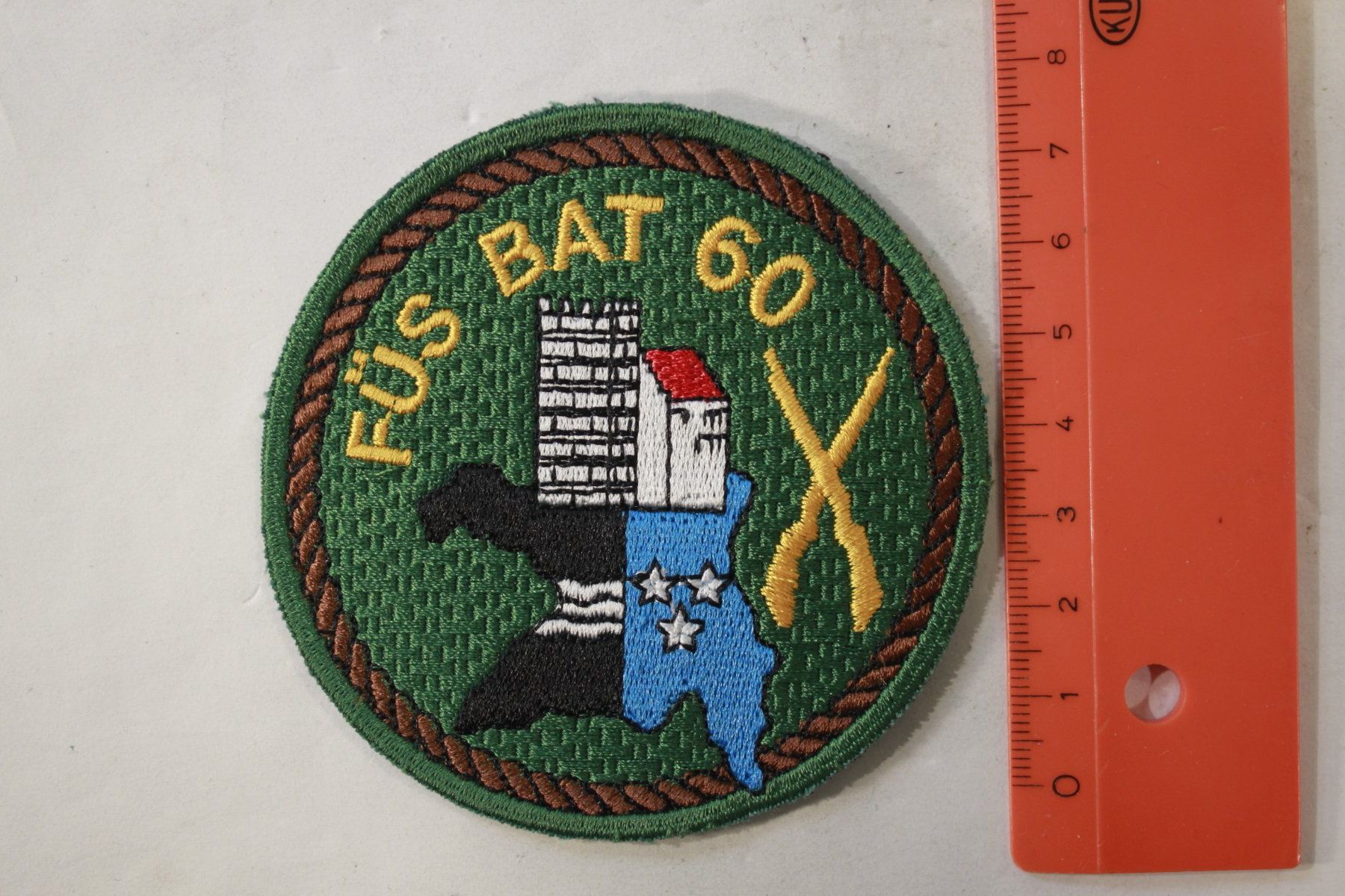 Schweizer Armee Plaketten & Abzeichen: fus bat 60 – Gebraucht aus La plaine von 7A6T2ME