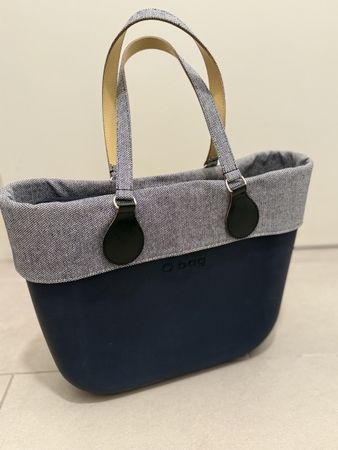O Bag Shopper in Dunkelblau mit Wechsel Stoffeinsatz!
