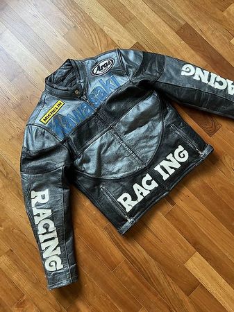 Kawasaki Lederjacke moto Giacca chaqueta Racing