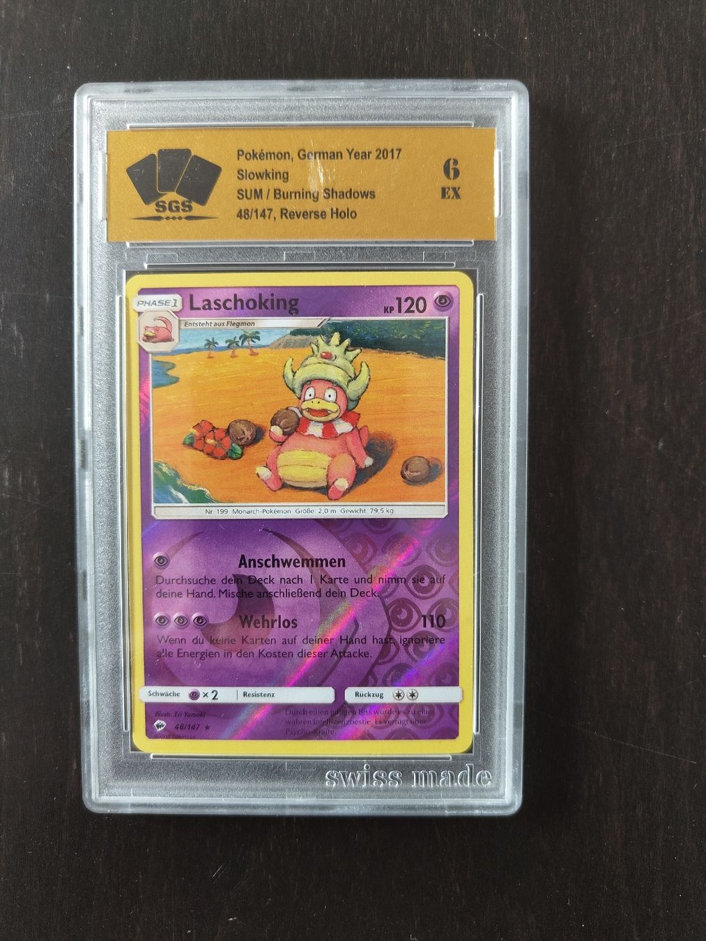 Karten: Pokemon Laschoking Reverse Holo Deutsch gegradet – Gebraucht aus Zürich von Slevin2710