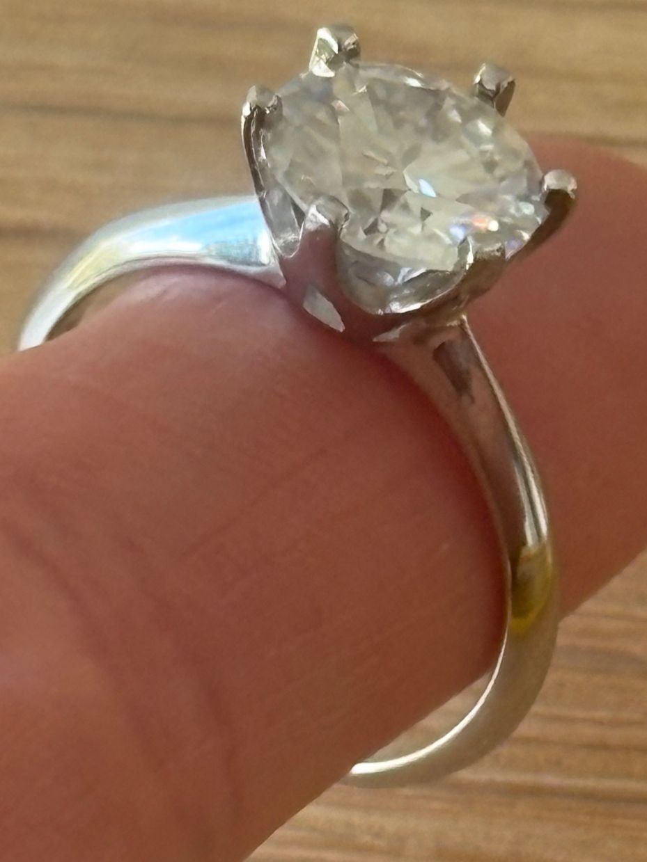 Ringe: 💚 Luxus Elegante Gr.18/8 Ring Solitär  Farbe Silber – Neu (gemäss Beschreibung) aus Biel-Bienne von Roserosse13 2