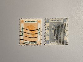Hongkong 1880 5c, 1954 One Dollar