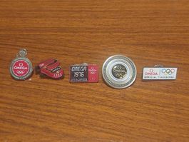 5 pins Omega Jeux Olympiques neufs