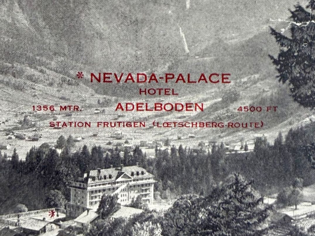 Cartoline postali: Adelboden - Nevada Palace 1920 – Usato da Lutry venduto da Ediego 1